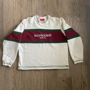 Supreme Striped Crewneck Sweatshirt